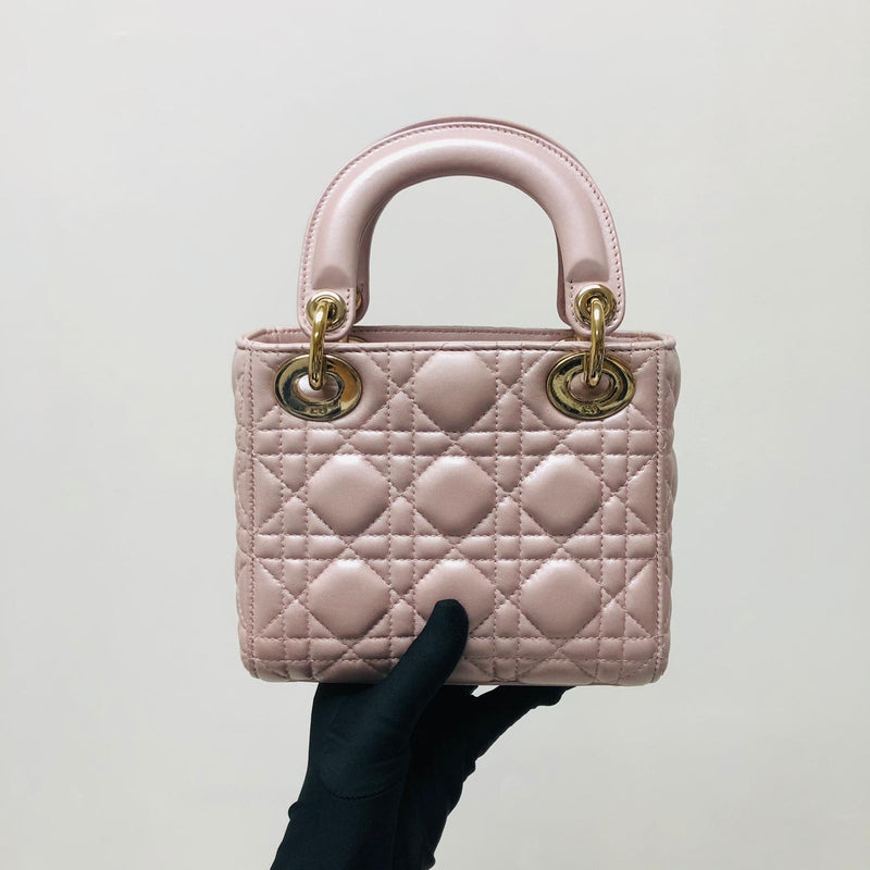 Mini Lady Dior Bag In Baby Pearly Pink With Light Gold Hardware | Bag  Religion