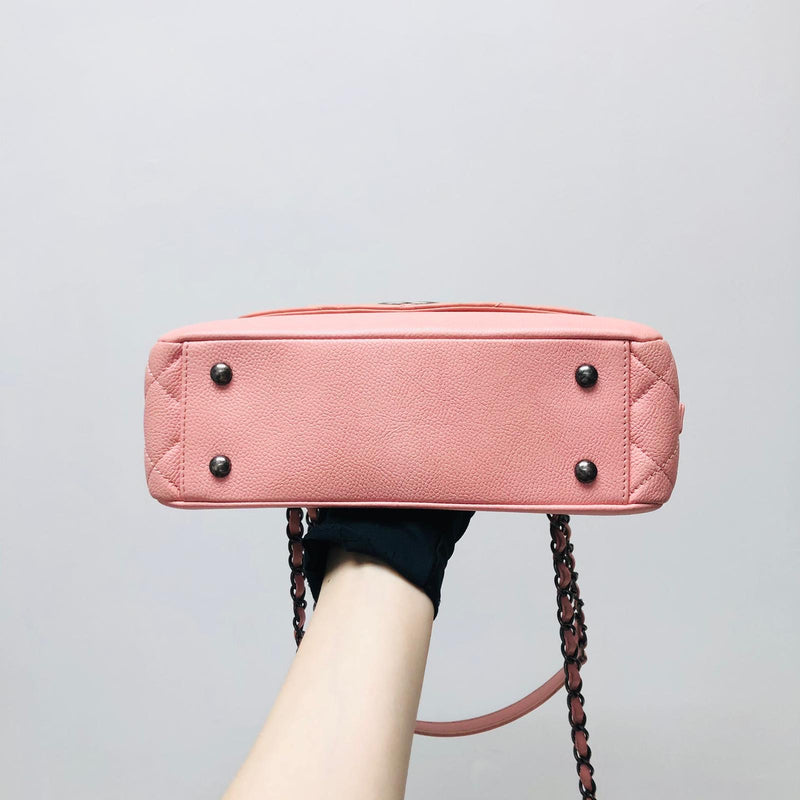 Pink Caviar and Quilted Lambskin Leather Coco Break Camera Bag