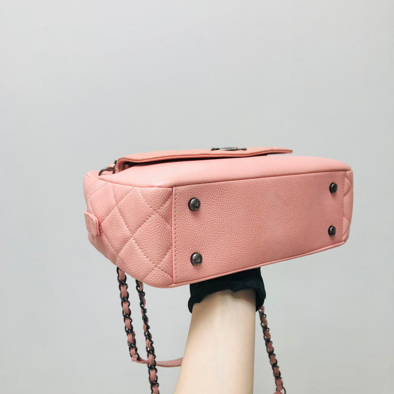 Pink Caviar and Quilted Lambskin Leather Coco Break Camera Bag