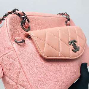 Pink Caviar and Quilted Lambskin Leather Coco Break Camera Bag