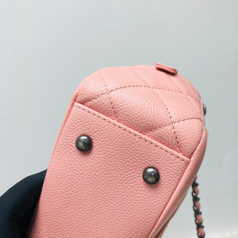 Pink Caviar and Quilted Lambskin Leather Coco Break Camera Bag