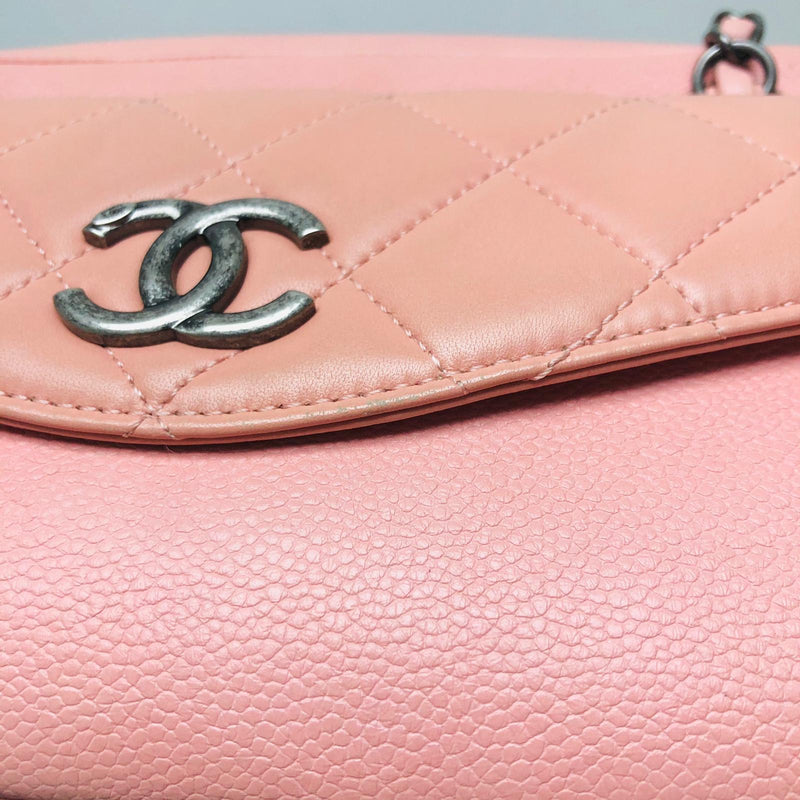 Pink Caviar and Quilted Lambskin Leather Coco Break Camera Bag