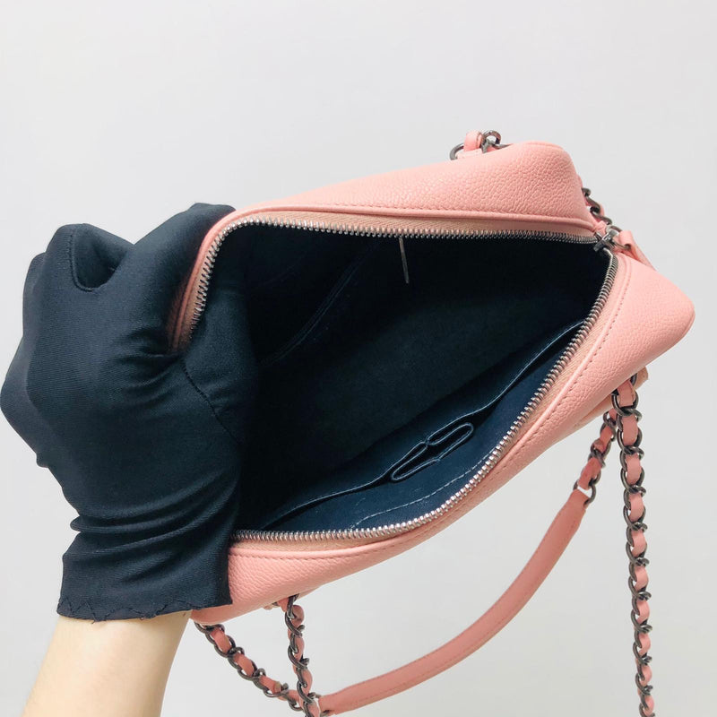 Pink Caviar and Quilted Lambskin Leather Coco Break Camera Bag