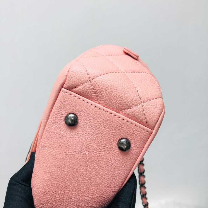 Pink Caviar and Quilted Lambskin Leather Coco Break Camera Bag