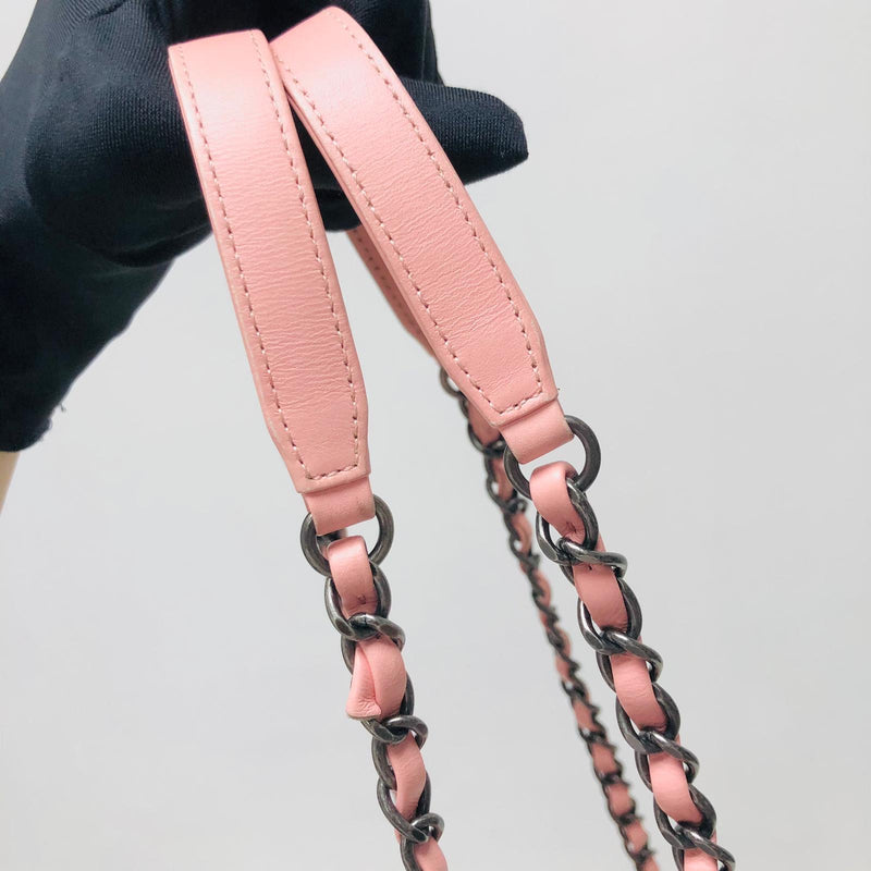 Pink Caviar and Quilted Lambskin Leather Coco Break Camera Bag
