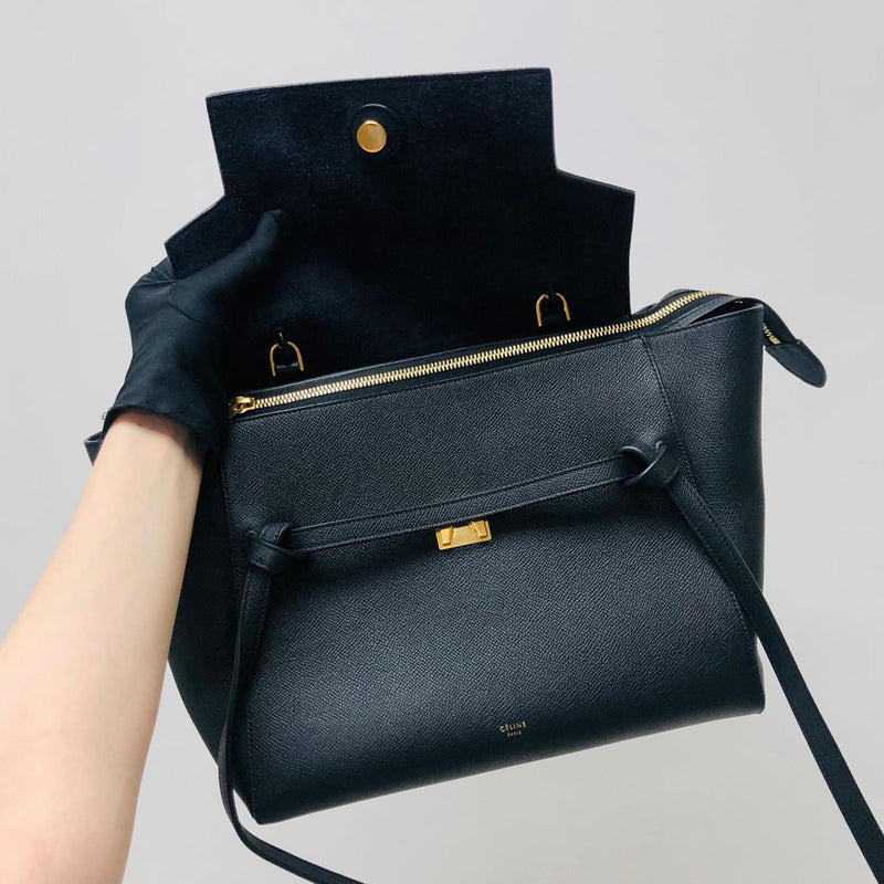 celine mini belt bag black