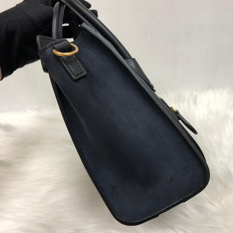 Bi-Coloured Nano Luggage Tote Green/Black