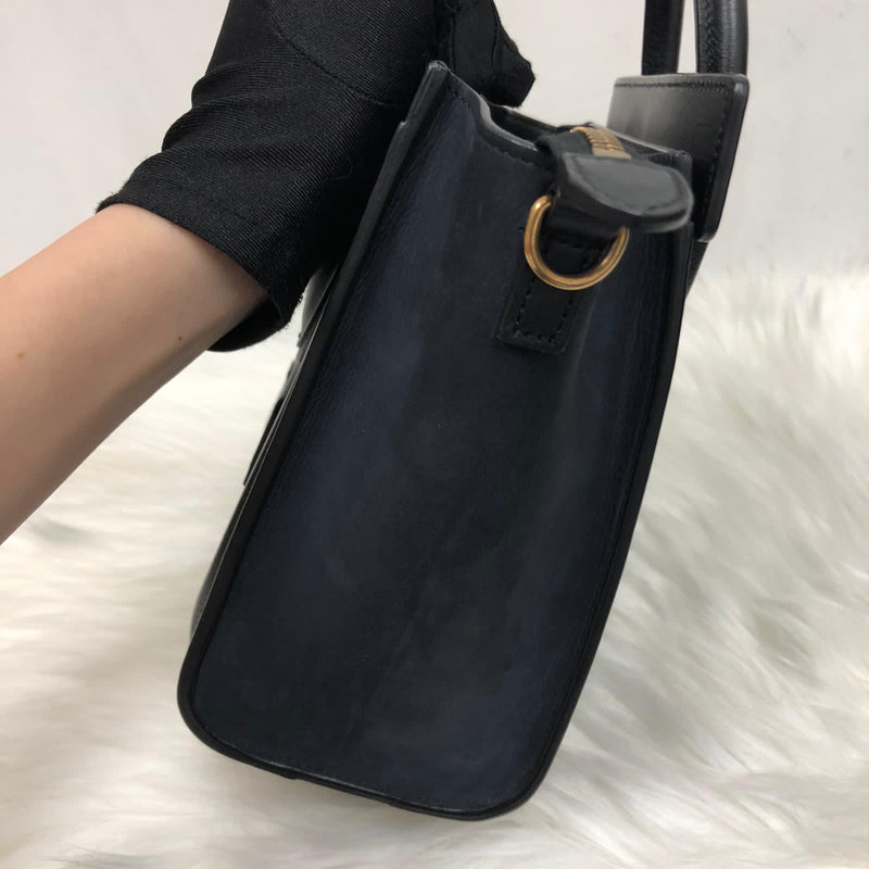 Bi-Coloured Nano Luggage Tote Green/Black