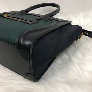 Bi-Coloured Nano Luggage Tote Green/Black