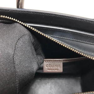 Tri-Coloured Nano Luggage Tote in Cobalt/Black/Tan