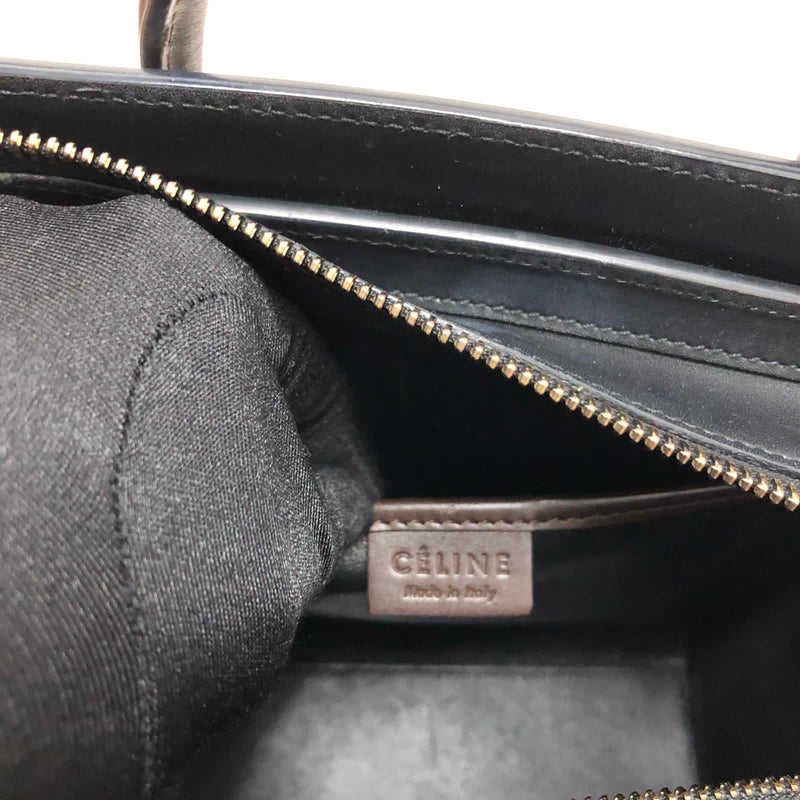 Tri-Coloured Nano Luggage Tote in Cobalt/Black/Tan
