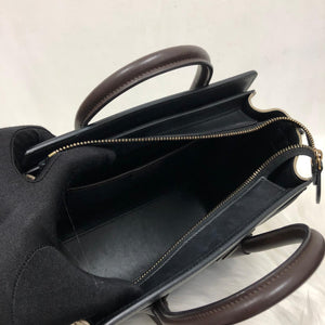 Tri-Coloured Nano Luggage Tote in Cobalt/Black/Tan