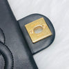 Vintage Mini Square Flap Lambskin Bag in Black Quilted Lambskin Leather GHW