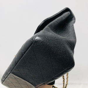 Classic Single Flap Jumbo Bag in Black Caviar with GHW