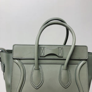 Mini Luggage in Smooth Calfskin Leather Tote - Almond