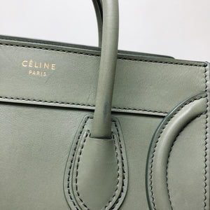 Mini Luggage in Smooth Calfskin Leather Tote - Almond
