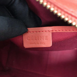 Red Leather Nano Luggage Tote