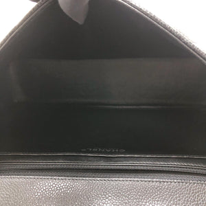 Single Flap Classic Jumbo in Black Caviar with SHW