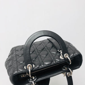 Classic Lambskin Medium Lady Dior Black SHW