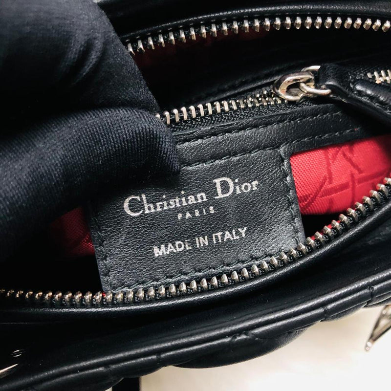 Classic Lambskin Medium Lady Dior Black SHW