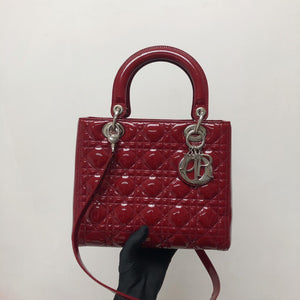 Lady Dior Patent Red SHW