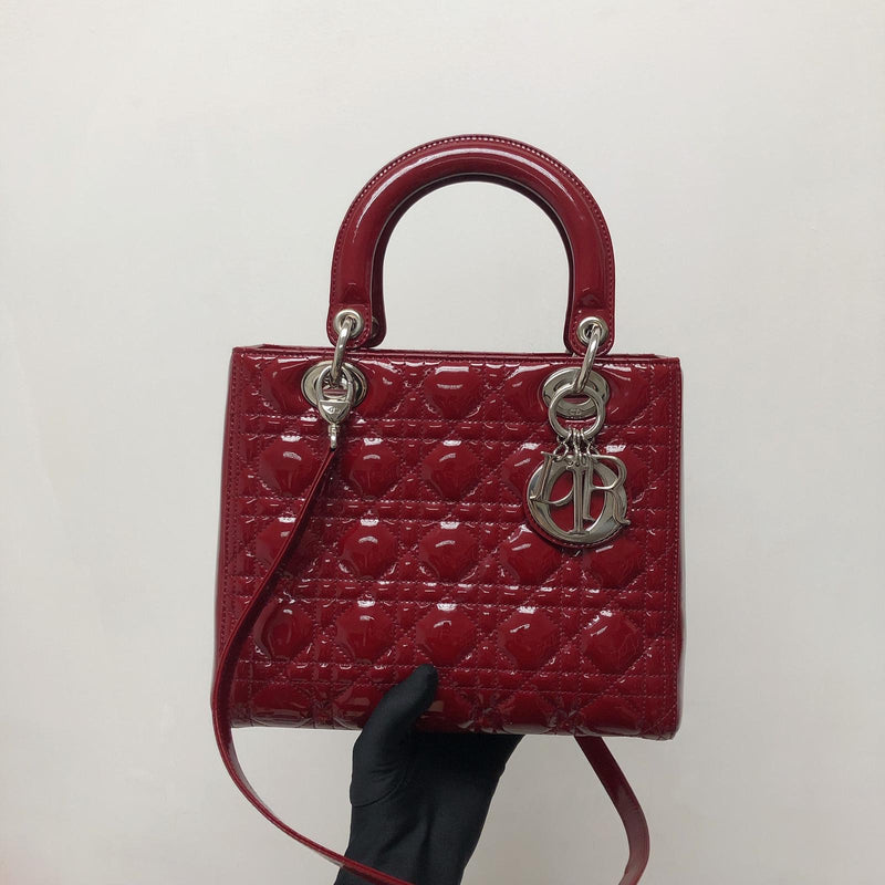 Lady Dior Patent Red SHW