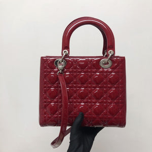 Lady Dior Patent Red SHW