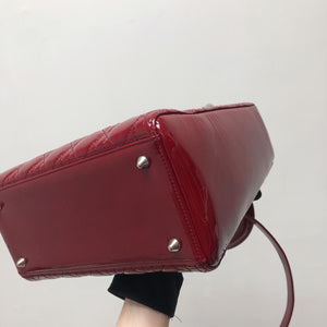 Lady Dior Patent Red SHW