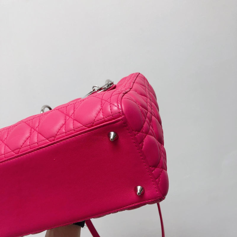 Lambskin Lady Dior Medium Magenta Pink