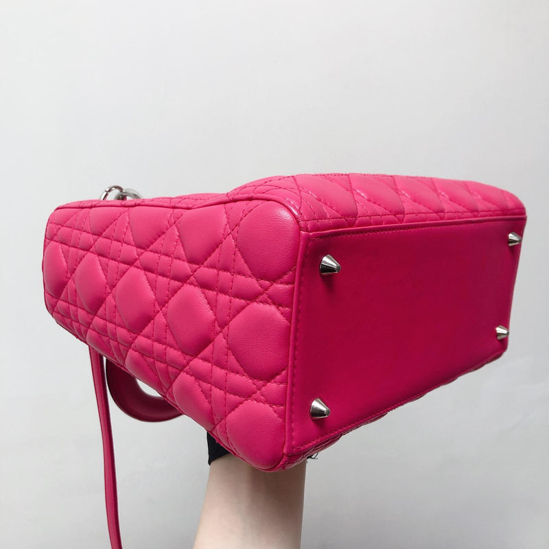 Lambskin Lady Dior Medium Magenta Pink