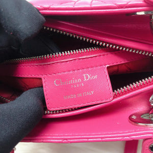 Lambskin Lady Dior Medium Magenta Pink