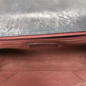 Le Boy Old Medium Crinkled Calfskin with Ruthenium Hardware Black