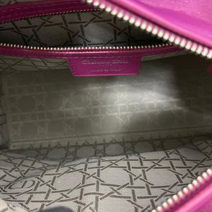 Cannage Lambskin Lady Dior Medium Bag in Violet