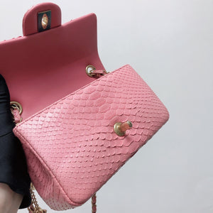 Python Valentine Collection Mini Charm Flap Bag Pink