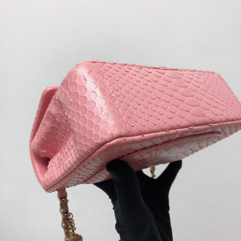 Python Valentine Collection Mini Charm Flap Bag Pink
