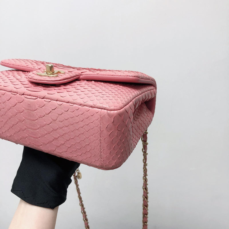 Python Valentine Collection Mini Charm Flap Bag Pink