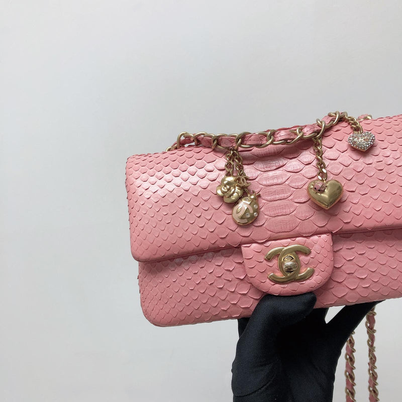 Chanel python mini flap sales