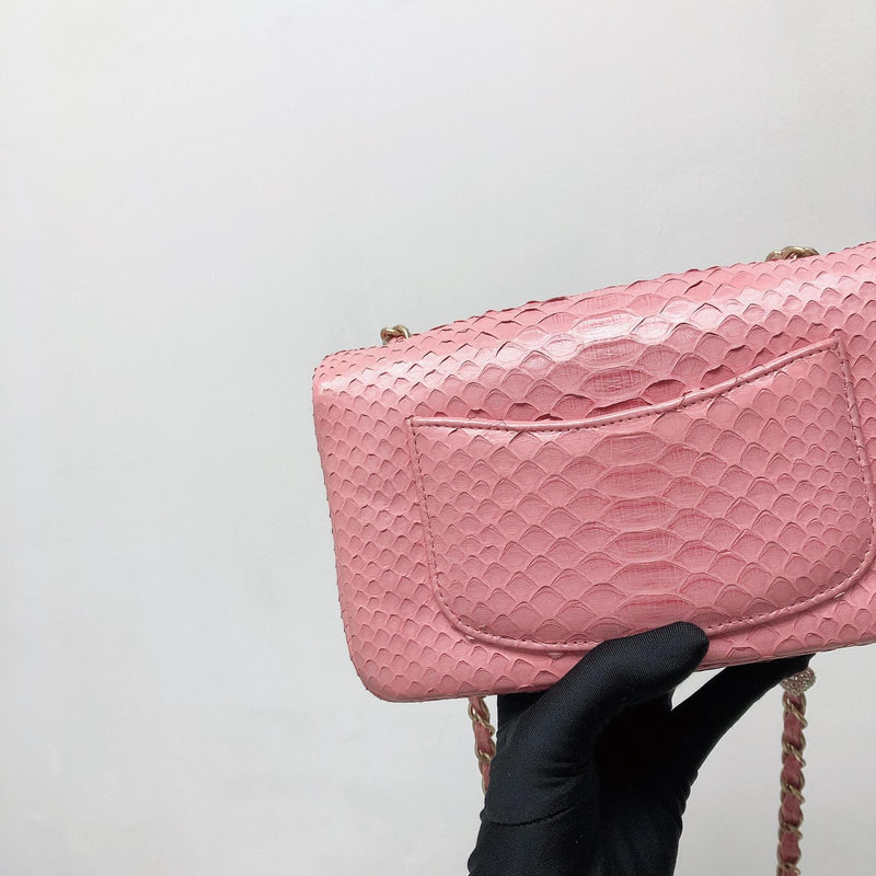 Python Valentine Collection Mini Charm Flap Bag Pink