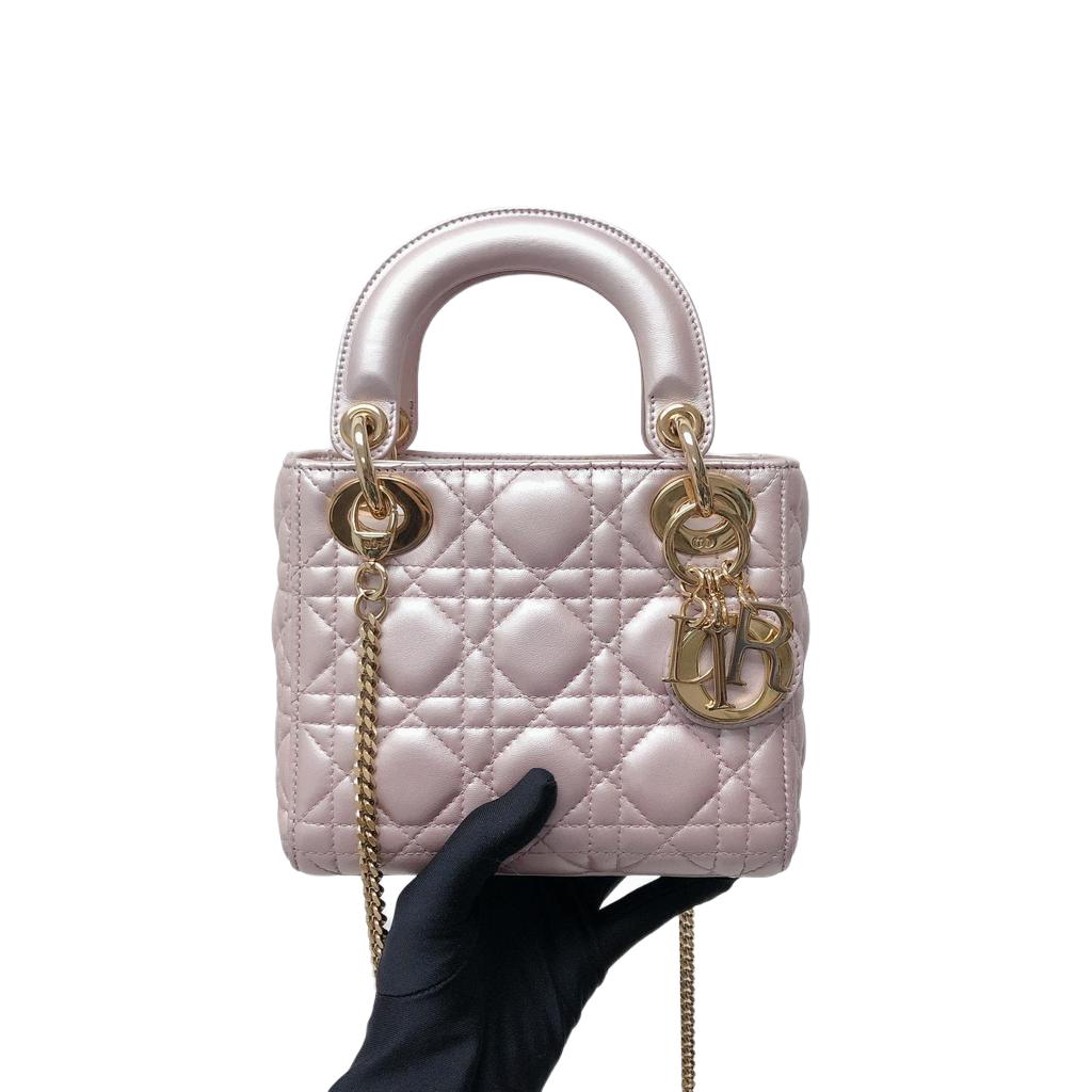 Mini Lady Dior Bag Pearl Pink - Main Image