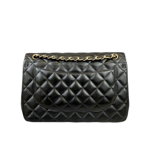 Jumbo Classic Double Flap Lambskin Black GHW