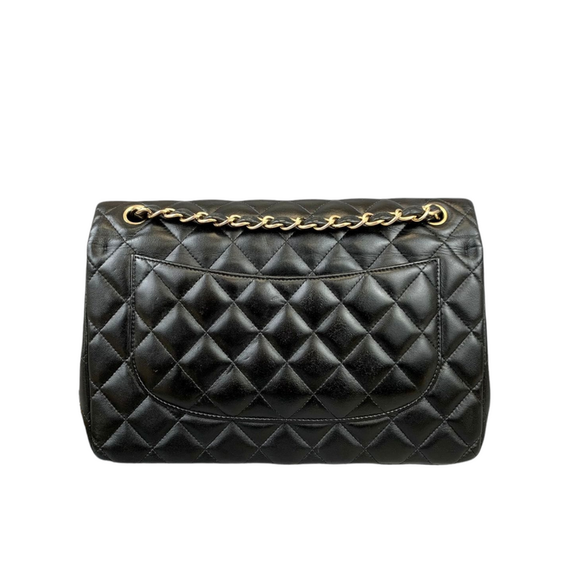 Jumbo Classic Double Flap Lambskin Black GHW