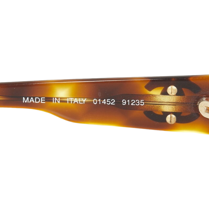 Chanel Vintage  Round Tinted Sunglasses Brown