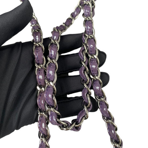 Mini Square Flap Purple Patent