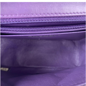 Mini Square Flap Purple Patent