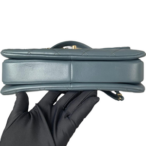 Small Trendy CC Flap Lambskin Blue GHW