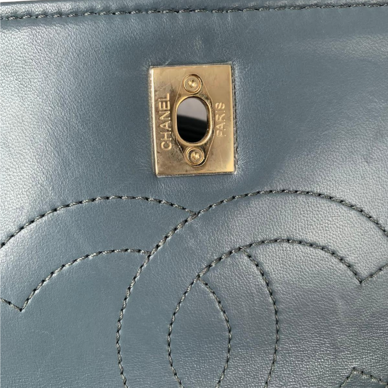 Small Trendy CC Flap Lambskin Blue GHW