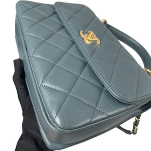 Small Trendy CC Flap Lambskin Blue GHW