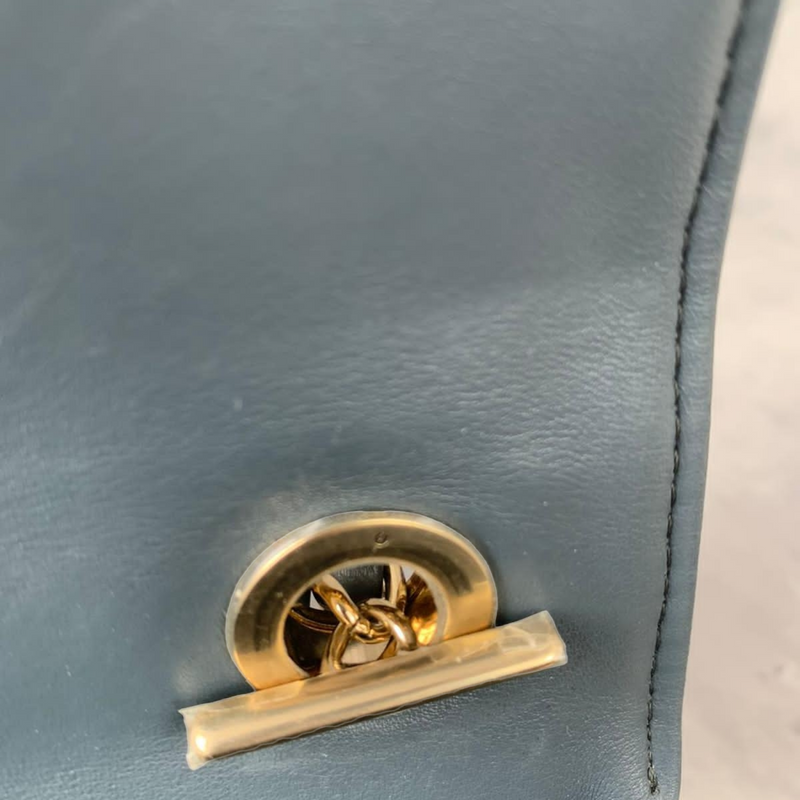Small Trendy CC Flap Lambskin Blue GHW