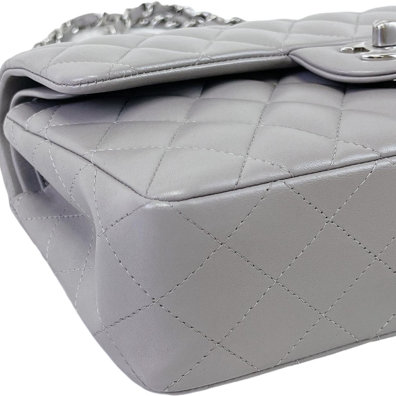 30% Deposit for - Small Classic Double Flap Lambskin Grey SHW