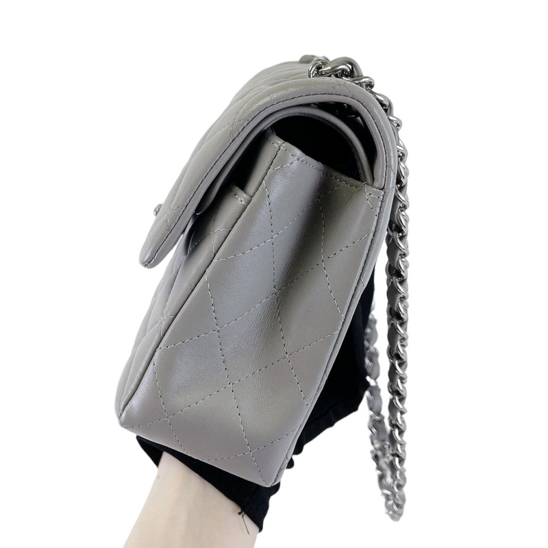30% Deposit for - Small Classic Double Flap Lambskin Grey SHW